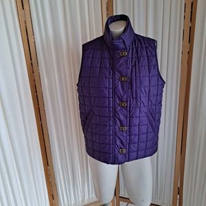 Jones New York Signature purple quilted insulated vest , small